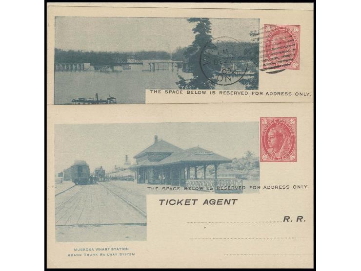 1897/1921, 3 Privat-Ganzsachenkarten des Grand Trunk Railway System bzw. der Canadian Pacific Railway Company mit vorderseiti