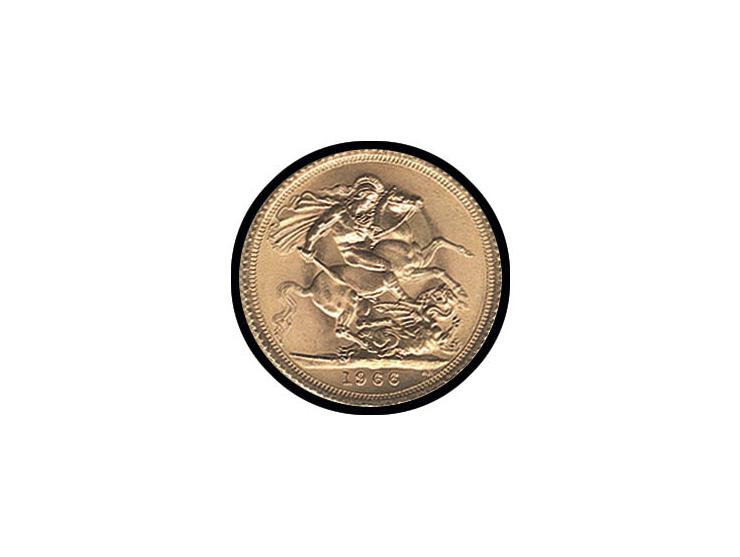 GROSSBRITANNIEN: Sovereign Gold, 17 verschiedene aus 1884/1966, wenige etwas fleckig