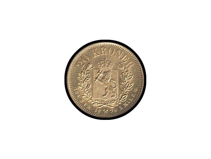 NORWEGEN: 20 Kronen Gold, 1878, ss