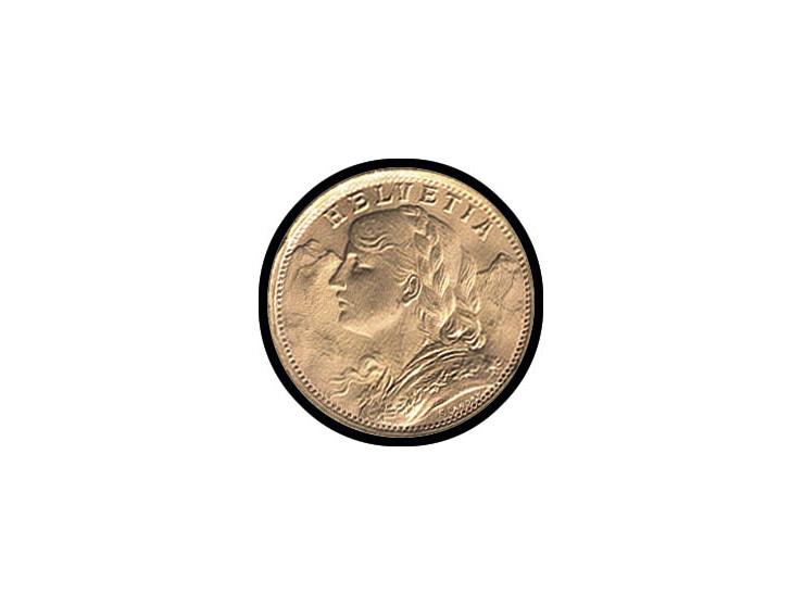 SCHWEIZ: 20 Fr. Vreneli, 8 Stück ex 1910/47