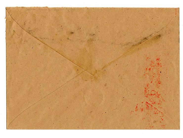 24 Pfg. in Mischfrankatur mit Absenderfreistempel der Fa. Adolf Ahlers mit Zehnfach-Wertangabe "216" als portogerechte Franka
