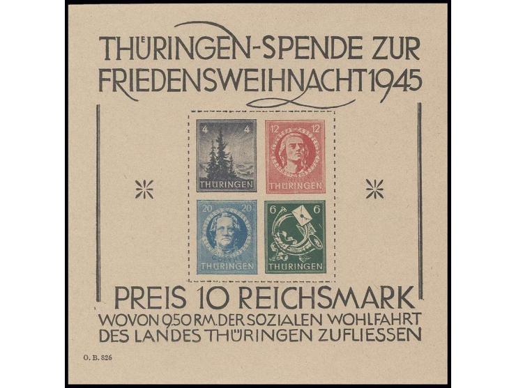  Weihnachts-Block auf grauem Papier, Type II, postfrisch, Fotoattest Ströh BPP