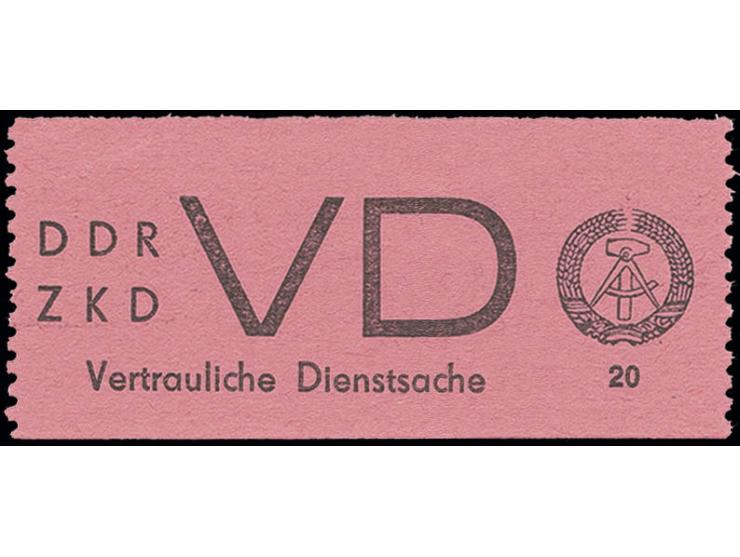 Für vertrauliche Dienstsachen: 1965, 20 Pfg. auf durchgefärbtem Papier, postfrisch (Mi. 3200,-)