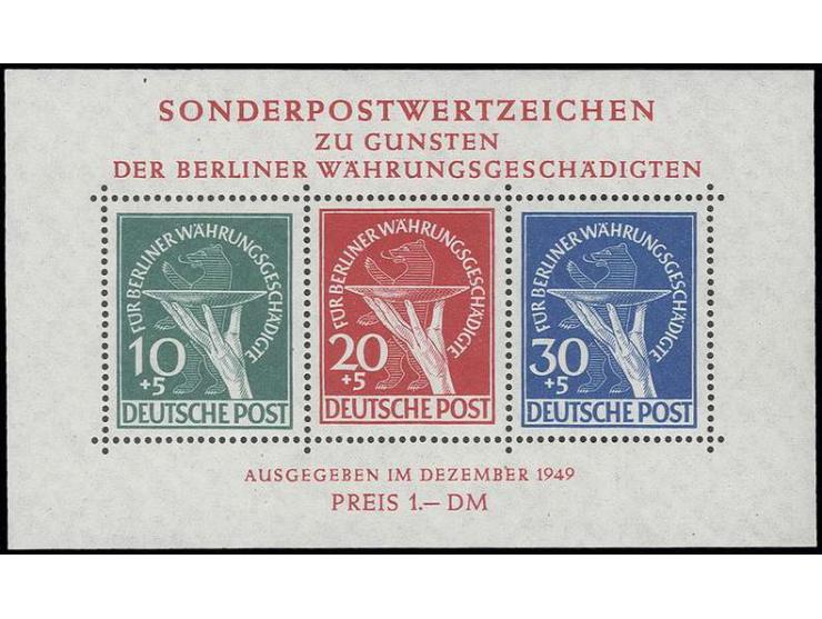 Währungsgeschädigten-Block, postfrisch (Mi. 950,-)