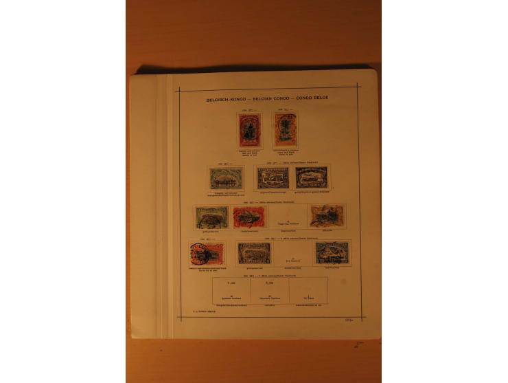 1849/1955, ungebrauchte und gestempelte Sammlung mit guten Werten, Sätzen und Blocks, dazu Belgisch Kongo, Ruanda und Urundi,