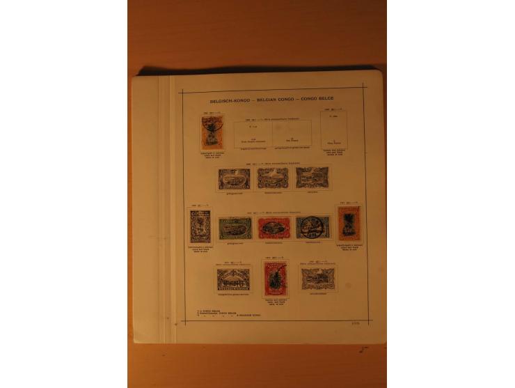 1849/1955, ungebrauchte und gestempelte Sammlung mit guten Werten, Sätzen und Blocks, dazu Belgisch Kongo, Ruanda und Urundi,