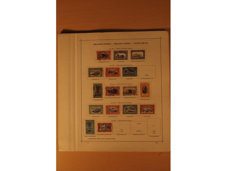 1849/1955, ungebrauchte und gestempelte Sammlung mit guten Werten, Sätzen und Blocks, dazu Belgisch Kongo, Ruanda und Urundi,