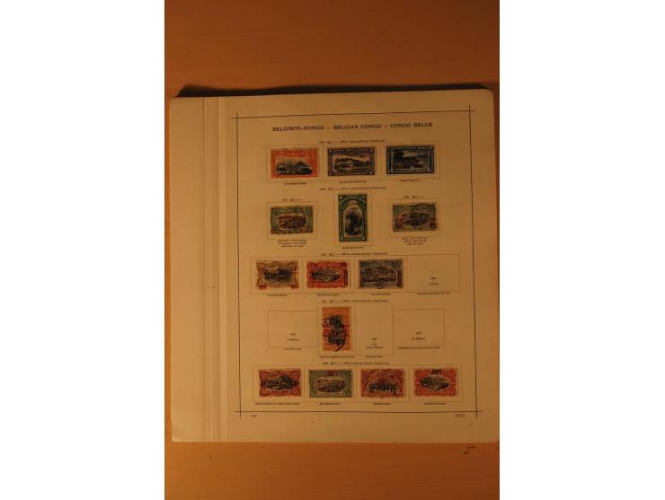 1849/1955, ungebrauchte und gestempelte Sammlung mit guten Werten, Sätzen und Blocks, dazu Belgisch Kongo, Ruanda und Urundi,