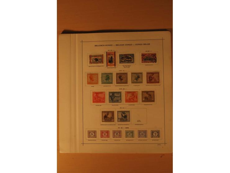1849/1955, ungebrauchte und gestempelte Sammlung mit guten Werten, Sätzen und Blocks, dazu Belgisch Kongo, Ruanda und Urundi,