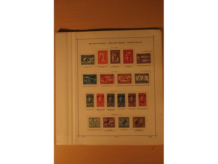 1849/1955, ungebrauchte und gestempelte Sammlung mit guten Werten, Sätzen und Blocks, dazu Belgisch Kongo, Ruanda und Urundi,