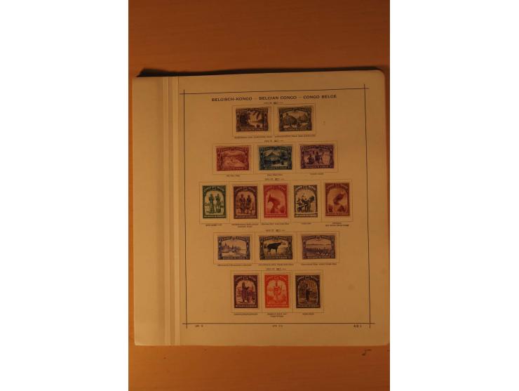 1849/1955, ungebrauchte und gestempelte Sammlung mit guten Werten, Sätzen und Blocks, dazu Belgisch Kongo, Ruanda und Urundi,