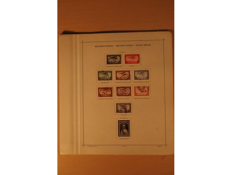 1849/1955, ungebrauchte und gestempelte Sammlung mit guten Werten, Sätzen und Blocks, dazu Belgisch Kongo, Ruanda und Urundi,