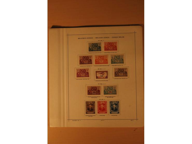 1849/1955, ungebrauchte und gestempelte Sammlung mit guten Werten, Sätzen und Blocks, dazu Belgisch Kongo, Ruanda und Urundi,