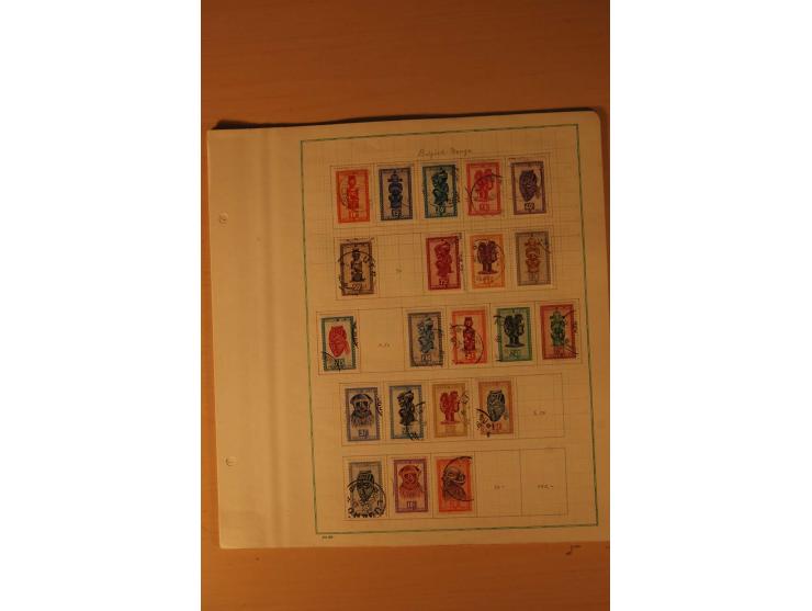 1849/1955, ungebrauchte und gestempelte Sammlung mit guten Werten, Sätzen und Blocks, dazu Belgisch Kongo, Ruanda und Urundi,