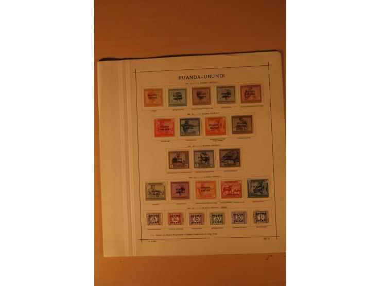1849/1955, ungebrauchte und gestempelte Sammlung mit guten Werten, Sätzen und Blocks, dazu Belgisch Kongo, Ruanda und Urundi,