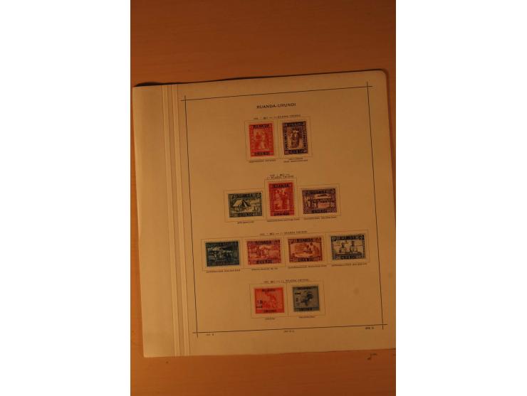 1849/1955, ungebrauchte und gestempelte Sammlung mit guten Werten, Sätzen und Blocks, dazu Belgisch Kongo, Ruanda und Urundi,