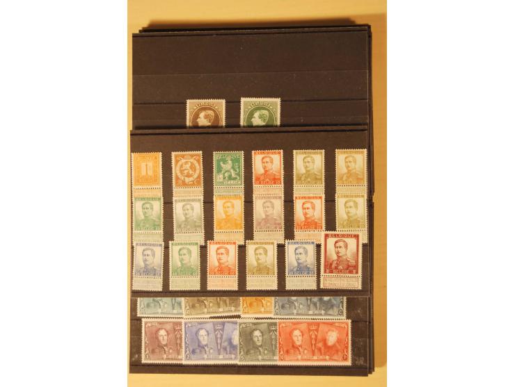 1912/64, ungebrauchte und postfrische kleine Partie mit besseren Ausgaben und einigen Ministerblocks sowie Belgisch Kongo mit