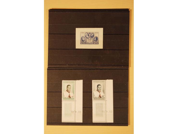 1912/64, ungebrauchte und postfrische kleine Partie mit besseren Ausgaben und einigen Ministerblocks sowie Belgisch Kongo mit