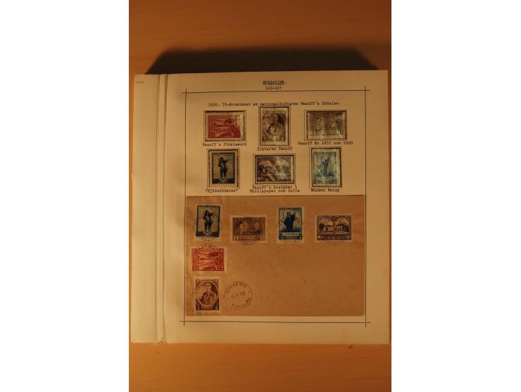 1879/1957, ungebrauchte und gestempelte Sammlung mit guten Werten und Sätzen auf selbstgestalteten Blättern in 2 Alben