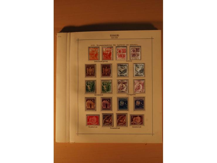 1879/1957, ungebrauchte und gestempelte Sammlung mit guten Werten und Sätzen auf selbstgestalteten Blättern in 2 Alben