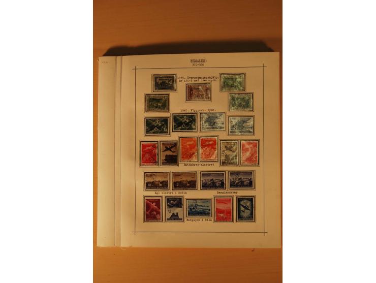 1879/1957, ungebrauchte und gestempelte Sammlung mit guten Werten und Sätzen auf selbstgestalteten Blättern in 2 Alben