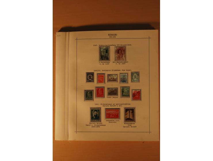 1879/1957, ungebrauchte und gestempelte Sammlung mit guten Werten und Sätzen auf selbstgestalteten Blättern in 2 Alben