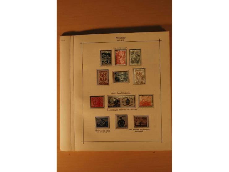 1879/1957, ungebrauchte und gestempelte Sammlung mit guten Werten und Sätzen auf selbstgestalteten Blättern in 2 Alben