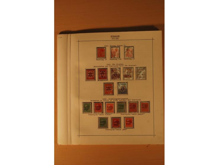 1879/1957, ungebrauchte und gestempelte Sammlung mit guten Werten und Sätzen auf selbstgestalteten Blättern in 2 Alben