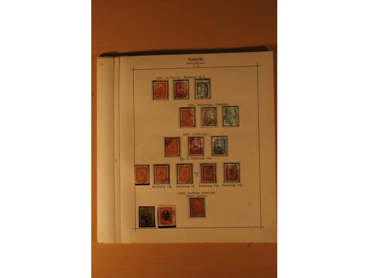 1879/1957, ungebrauchte und gestempelte Sammlung mit guten Werten und Sätzen auf selbstgestalteten Blättern in 2 Alben