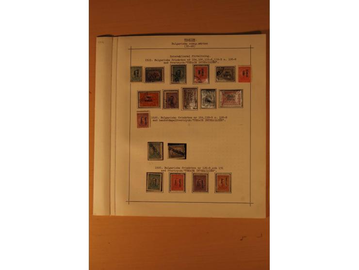 1879/1957, ungebrauchte und gestempelte Sammlung mit guten Werten und Sätzen auf selbstgestalteten Blättern in 2 Alben