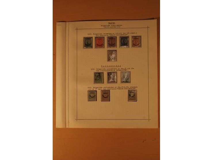 1879/1957, ungebrauchte und gestempelte Sammlung mit guten Werten und Sätzen auf selbstgestalteten Blättern in 2 Alben