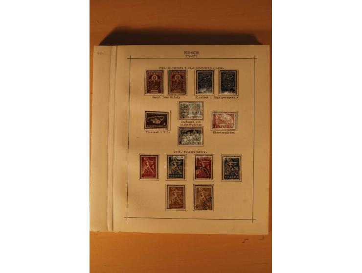 1879/1957, ungebrauchte und gestempelte Sammlung mit guten Werten und Sätzen auf selbstgestalteten Blättern in 2 Alben