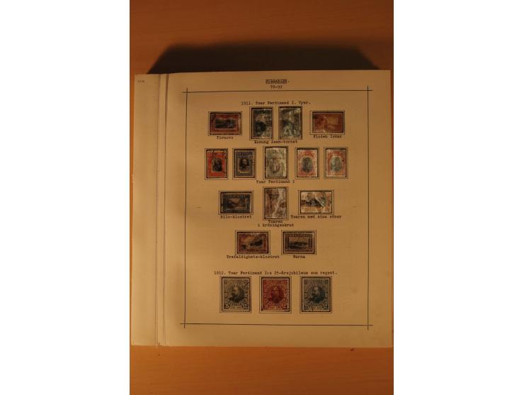 1879/1957, ungebrauchte und gestempelte Sammlung mit guten Werten und Sätzen auf selbstgestalteten Blättern in 2 Alben