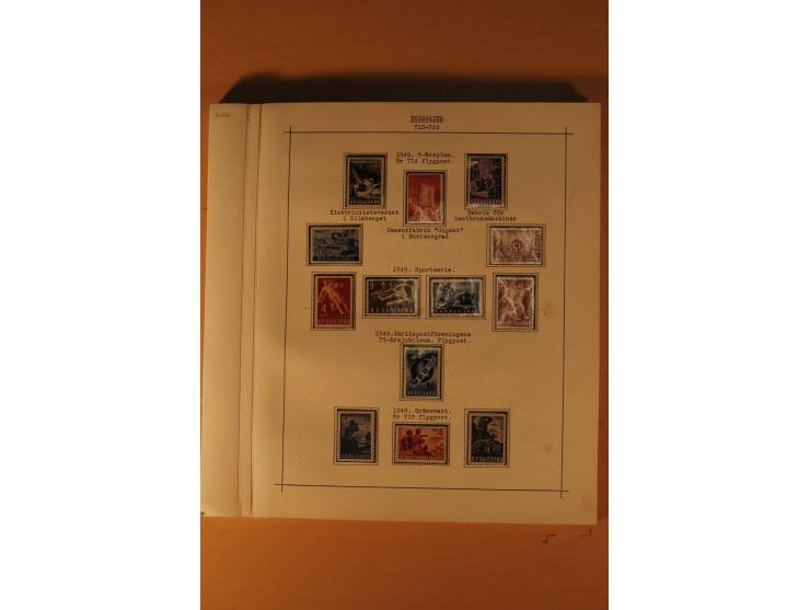 1879/1957, ungebrauchte und gestempelte Sammlung mit guten Werten und Sätzen auf selbstgestalteten Blättern in 2 Alben