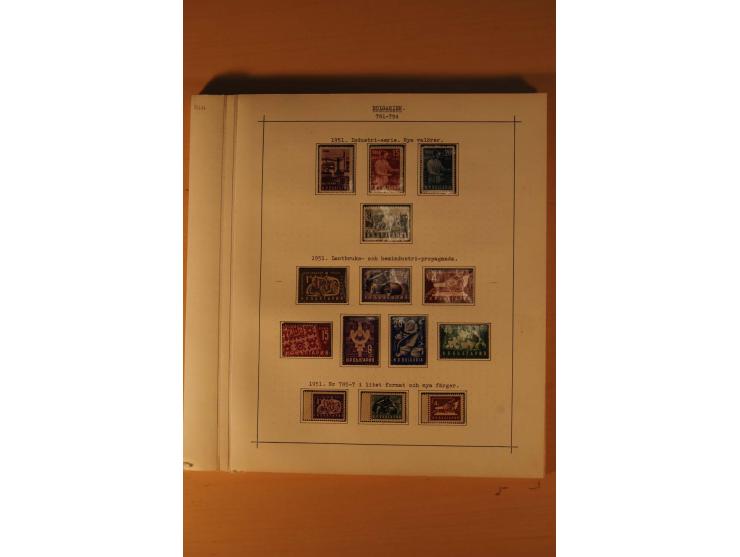 1879/1957, ungebrauchte und gestempelte Sammlung mit guten Werten und Sätzen auf selbstgestalteten Blättern in 2 Alben