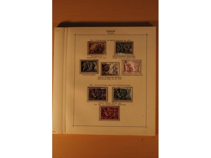 1879/1957, ungebrauchte und gestempelte Sammlung mit guten Werten und Sätzen auf selbstgestalteten Blättern in 2 Alben