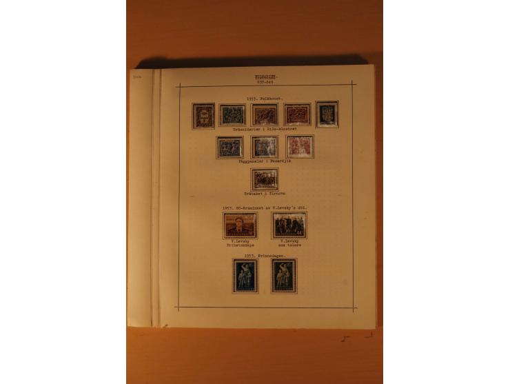 1879/1957, ungebrauchte und gestempelte Sammlung mit guten Werten und Sätzen auf selbstgestalteten Blättern in 2 Alben