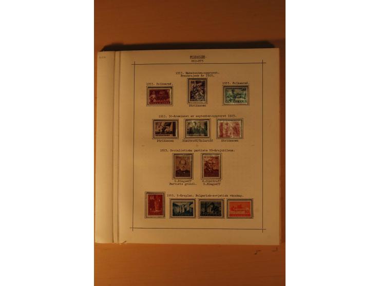 1879/1957, ungebrauchte und gestempelte Sammlung mit guten Werten und Sätzen auf selbstgestalteten Blättern in 2 Alben