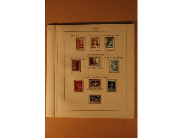 1879/1957, ungebrauchte und gestempelte Sammlung mit guten Werten und Sätzen auf selbstgestalteten Blättern in 2 Alben