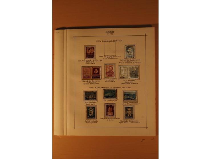 1879/1957, ungebrauchte und gestempelte Sammlung mit guten Werten und Sätzen auf selbstgestalteten Blättern in 2 Alben