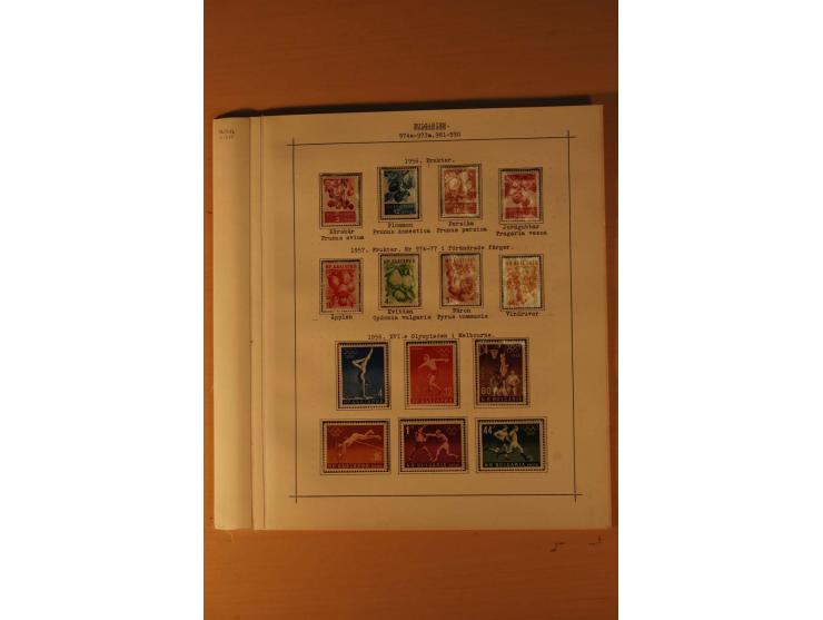 1879/1957, ungebrauchte und gestempelte Sammlung mit guten Werten und Sätzen auf selbstgestalteten Blättern in 2 Alben