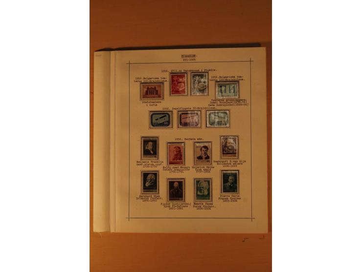 1879/1957, ungebrauchte und gestempelte Sammlung mit guten Werten und Sätzen auf selbstgestalteten Blättern in 2 Alben