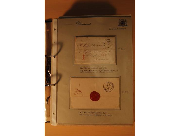 1843/1918, postgeschichtlich interessante Sammlung mit rd. 90 Briefen, dabei viel Schleswig-Holstein, Dänische Post in Hambur