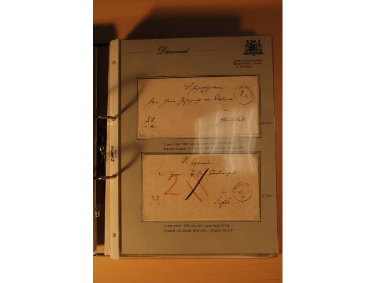 1843/1918, postgeschichtlich interessante Sammlung mit rd. 90 Briefen, dabei viel Schleswig-Holstein, Dänische Post in Hambur