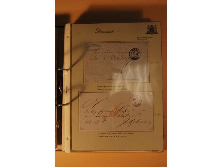 1843/1918, postgeschichtlich interessante Sammlung mit rd. 90 Briefen, dabei viel Schleswig-Holstein, Dänische Post in Hambur