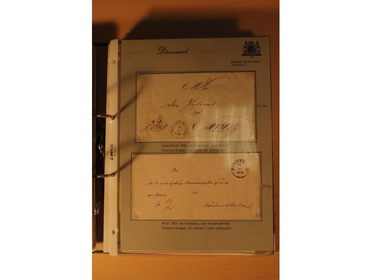 1843/1918, postgeschichtlich interessante Sammlung mit rd. 90 Briefen, dabei viel Schleswig-Holstein, Dänische Post in Hambur