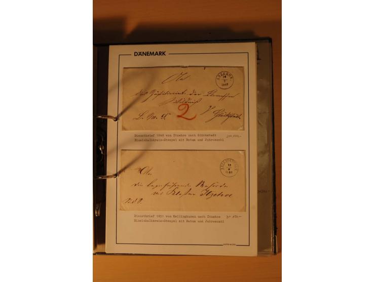 1843/1918, postgeschichtlich interessante Sammlung mit rd. 90 Briefen, dabei viel Schleswig-Holstein, Dänische Post in Hambur