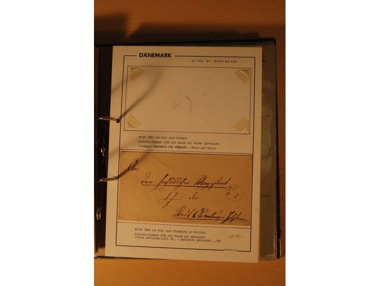 1843/1918, postgeschichtlich interessante Sammlung mit rd. 90 Briefen, dabei viel Schleswig-Holstein, Dänische Post in Hambur