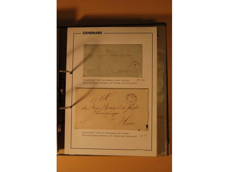 1843/1918, postgeschichtlich interessante Sammlung mit rd. 90 Briefen, dabei viel Schleswig-Holstein, Dänische Post in Hambur