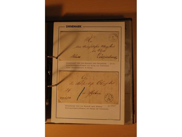 1843/1918, postgeschichtlich interessante Sammlung mit rd. 90 Briefen, dabei viel Schleswig-Holstein, Dänische Post in Hambur